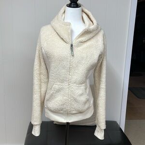 Bench cream fleece hoodie zip up.